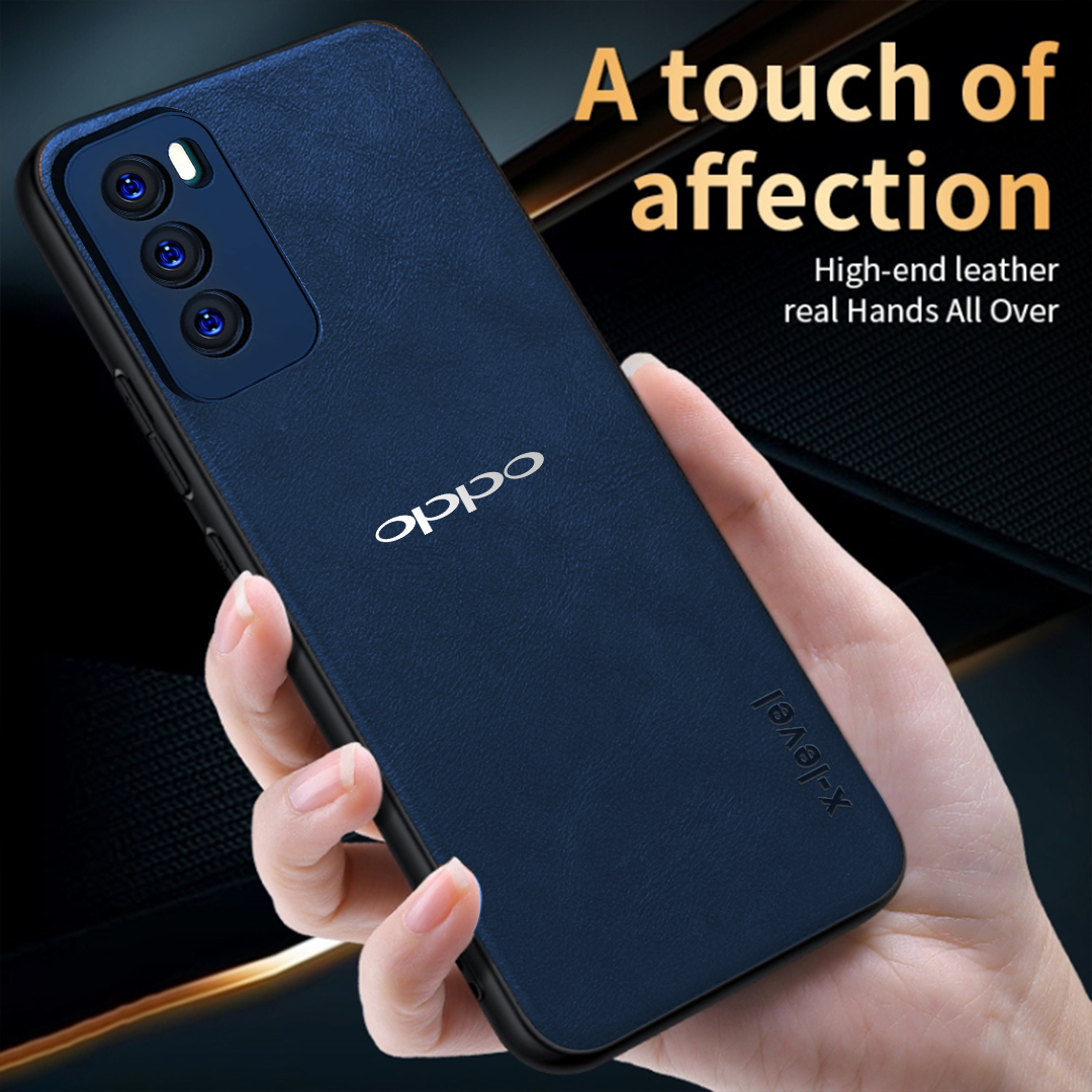 OPPO RENO 12 5G Business Style PU LEATHER PROTECTIVE BACK CASE WITH CAMERA PROTECTION