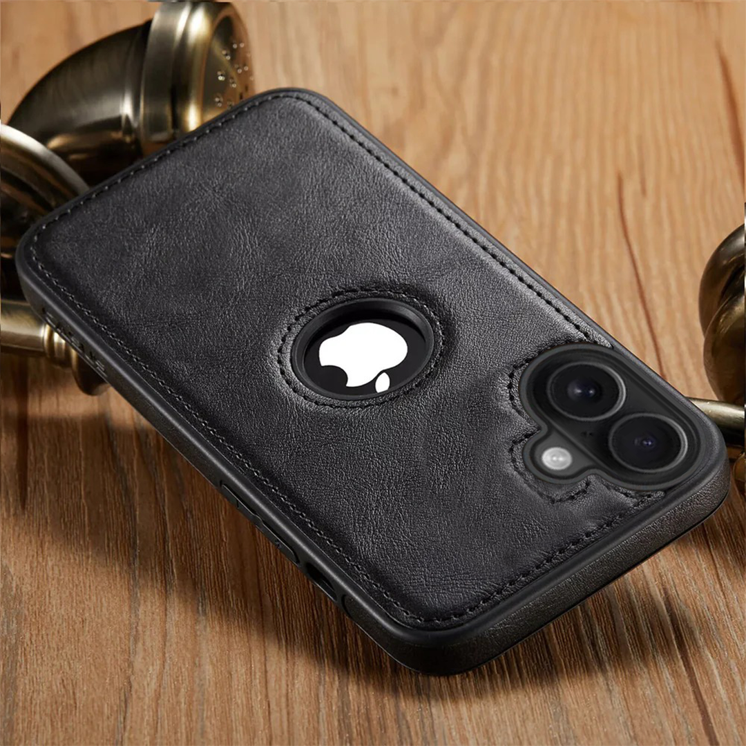 IPHONE 16 5G Drop Protection | Raised Camera Edges Protective Back Leather Case