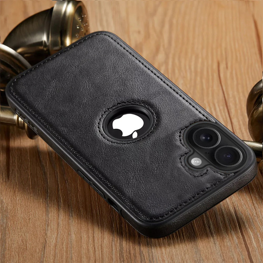 IPHONE 16 5G Drop Protection | Raised Camera Edges Protective Back Leather Case
