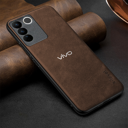 VIVO T3 5G Business Style PU LEATHER PROTECTIVE BACK CASE WITH CAMERA PROTECTION