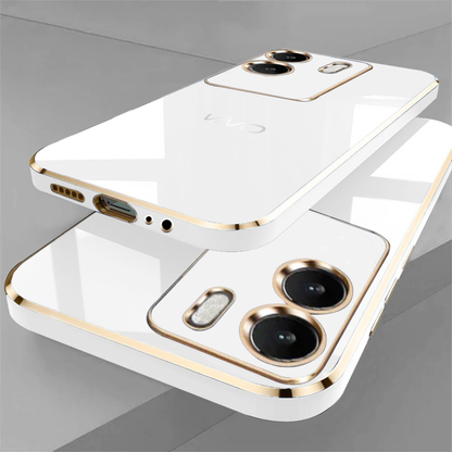 VIVO Y16 5G ULTRA-SHINE GOLD ELECTROPLATED LUXURIOUS  BACK CASE WITH CAMERA PROTECTION