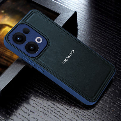 OPPO RENO 13 5G Vintage Leather Stitched Protective Back Case