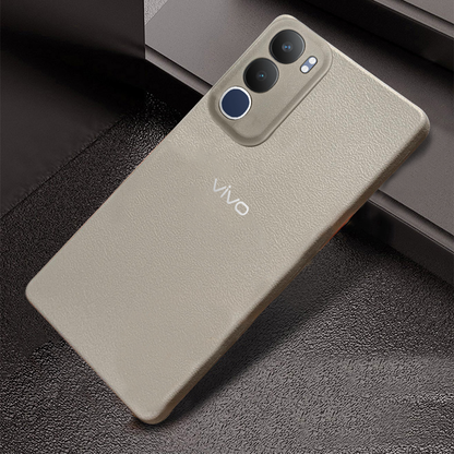 Vivo Y29 5G Solid Color Leather Texture Matte Phone Back Case