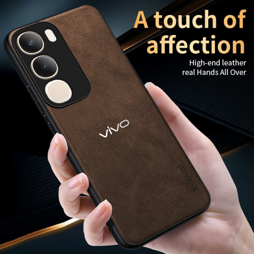 VIVO Y29 5G Business Style PU LEATHER PROTECTIVE BACK CASE WITH CAMERA PROTECTION
