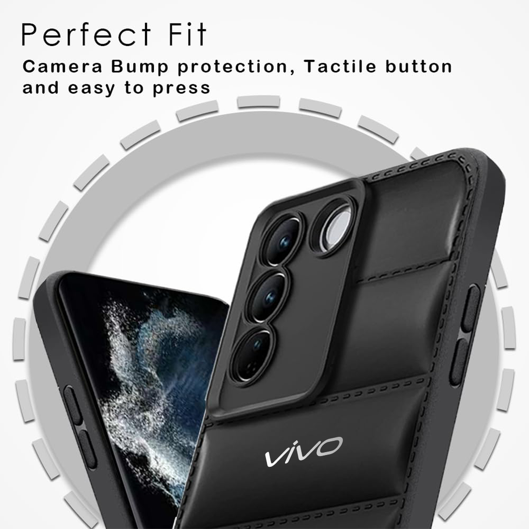 VIVO V27 5G The Puffer Edition Soft Material Down Jacket Phone Case