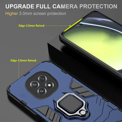 OPPO F29 5G Black Panther Metal Bracket Shockproof Protective Back Case