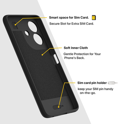 OPPO A3X 5G 3D Hexa Cube Design Drop Protection | Camera Protection TPU Back Case