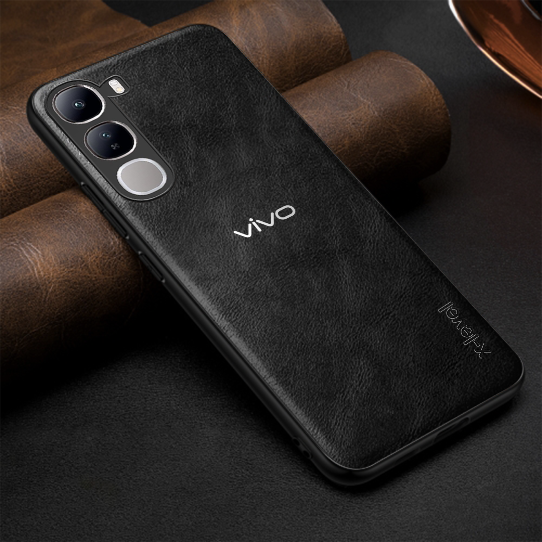 VIVO Y300 5G Business Style PU LEATHER PROTECTIVE BACK CASE WITH CAMERA PROTECTION