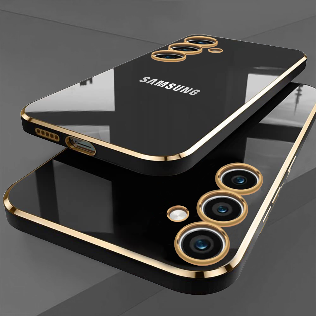 GALAXY A15/A25 5G ULTRA-SHINE GOLD ELECTROPLATED LUXURIOUS  BACK CASE WITH CAMERA PROTECTION