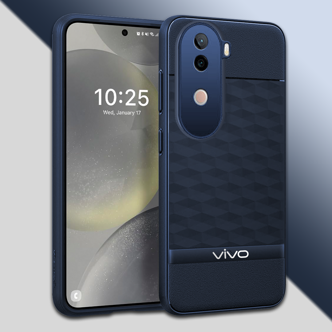 VIVO V40e 5G 3D Hexa Cube Design Drop Protection | Camera Protection  TPU Back Case