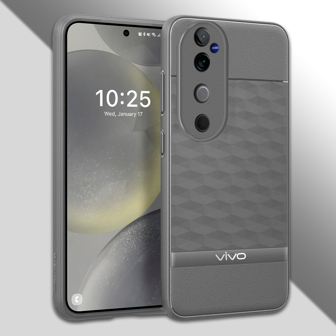 VIVO V40 5G 3D Hexa Cube Design Drop Protection | Camera Protection  TPU Back Case