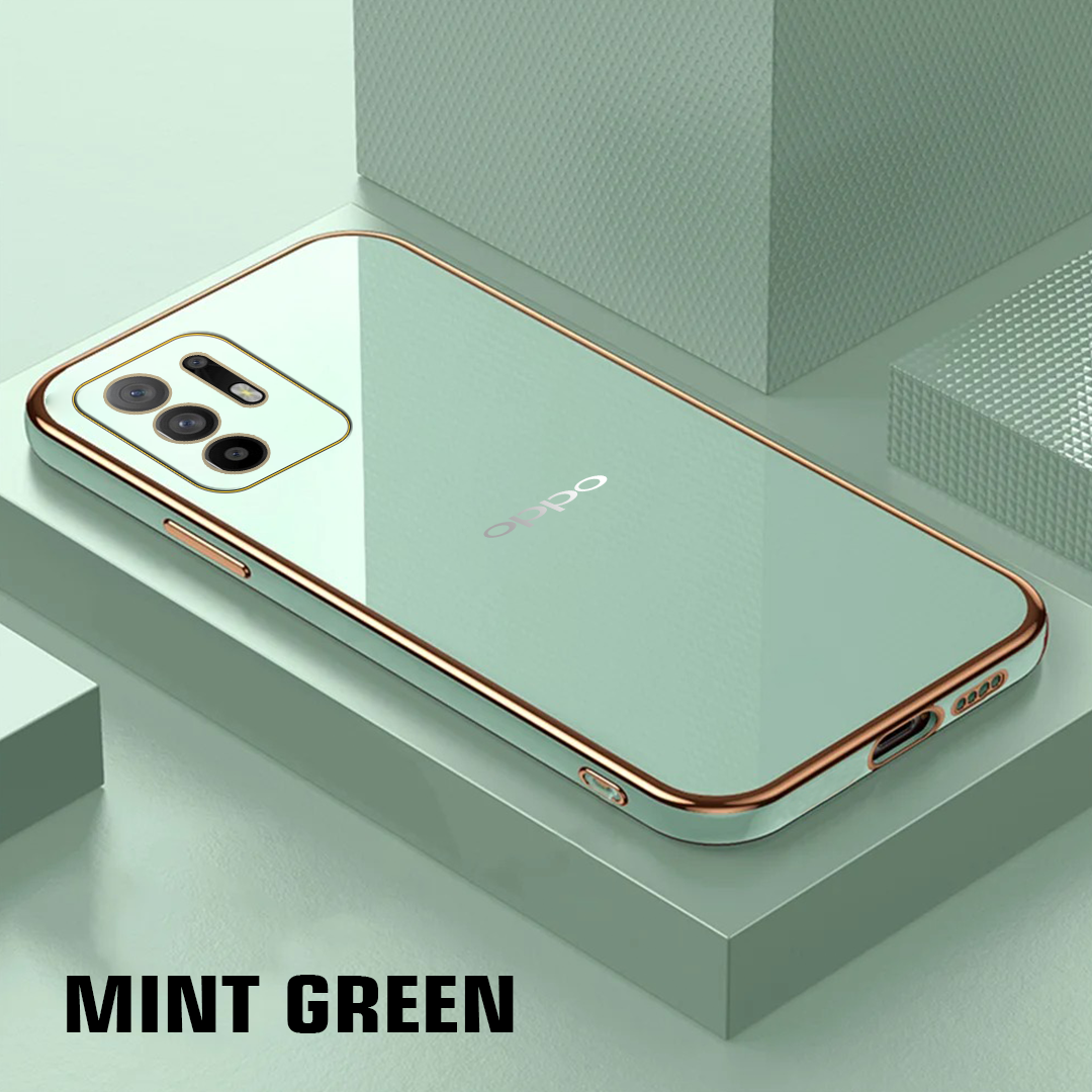 OPPO F19 PRO PLUS ULTRA-SHINE GOLD ELECTROPLATED LUXURIOUS  BACK CASE WITH CAMERA PROTECTION