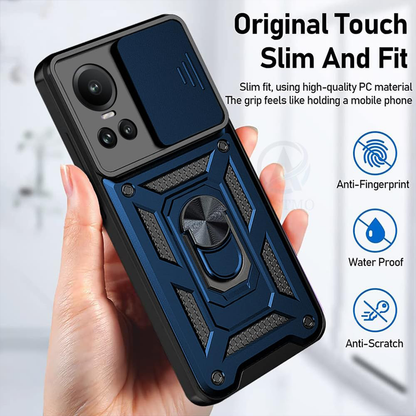 OPPO RENO 10 5G Armor Military-grade Case With Sliding Camera Cover & 360 Kickstand