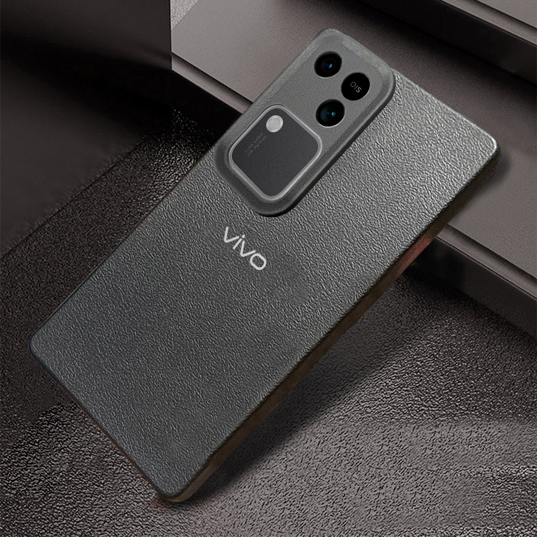 Vivo V30 5G Solid Color Leather Texture Matte Phone Back Case