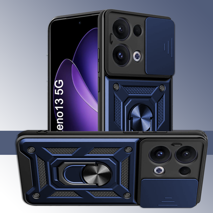 OPPO RENO 13 5G Armor Military-grade Case With Sliding Camera Cover & 360 Kickstand