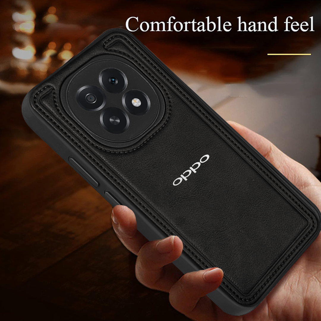 OPPO F29 5G Vintage Leather Stitched Protective Back Case