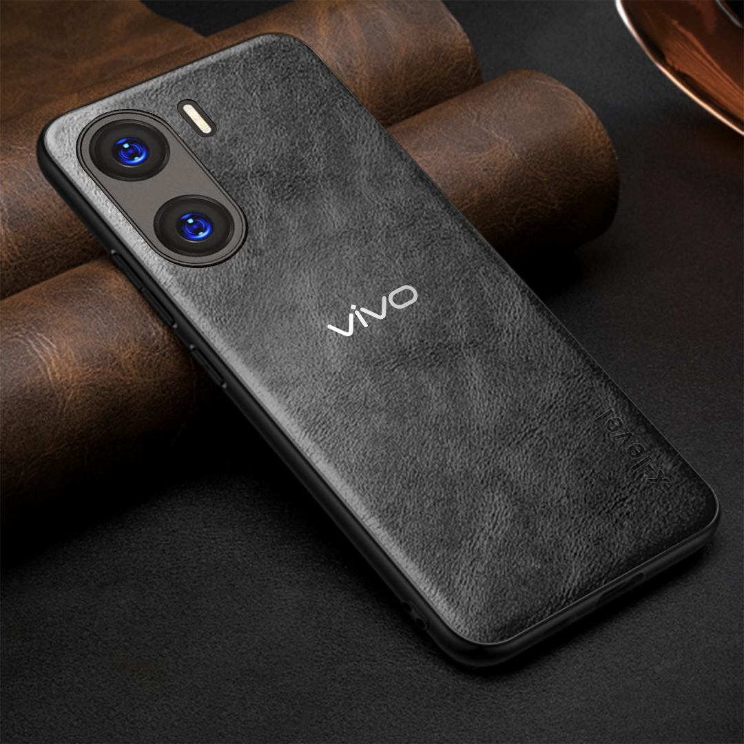 VIVO V29E 5G Business Style PU LEATHER PROTECTIVE BACK CASE WITH CAMERA PROTECTION