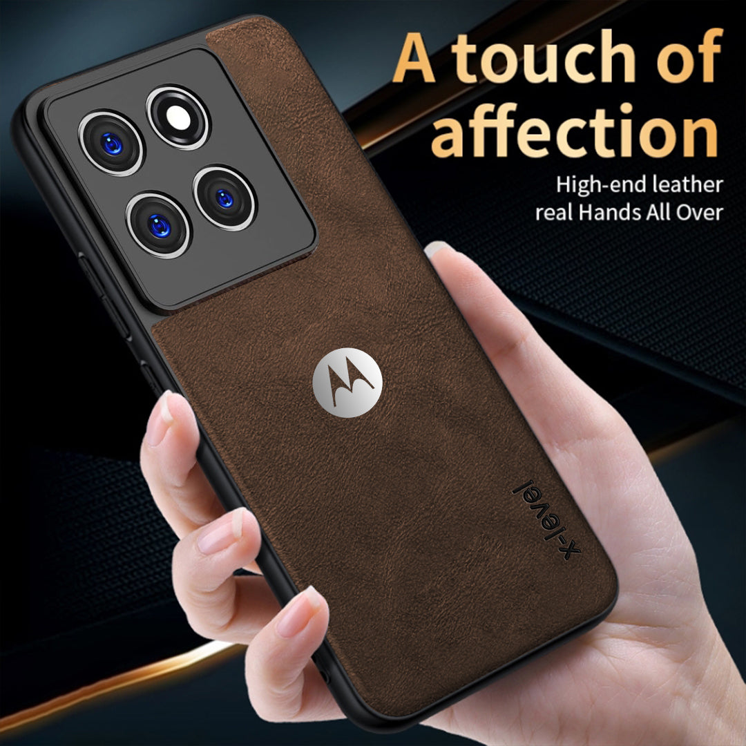 MOTOROLA EDGE 60 PRO 5G Business Style PU LEATHER PROTECTIVE BACK CASE WITH CAMERA PROTECTION