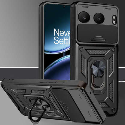NORD 4/NORD CE4 LITE 5G Armor Military-grade Case With Sliding Camera Cover & 360 Kickstand