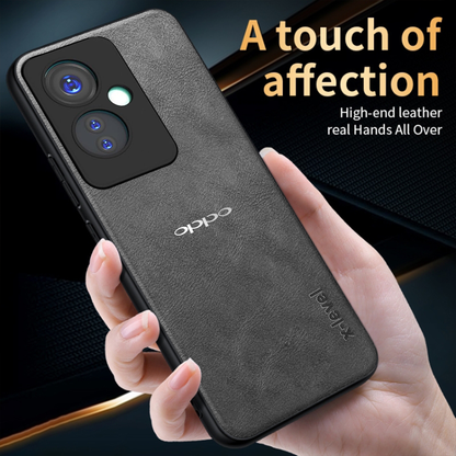 OPPO A79 5G Business Style PU LEATHER PROTECTIVE BACK CASE WITH CAMERA PROTECTION
