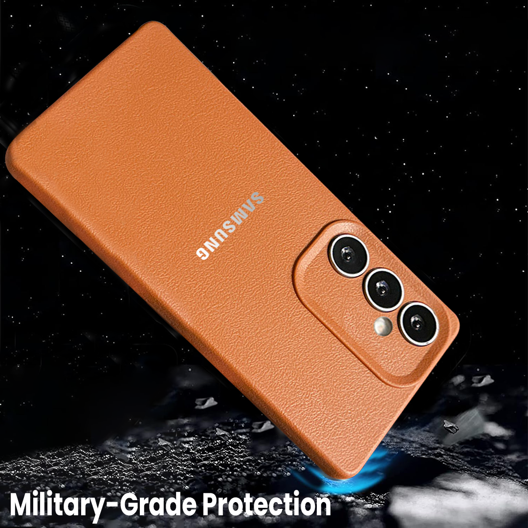 Samsung Galaxy A55 5G Solid Color Leather Texture Matte Phone Back Case
