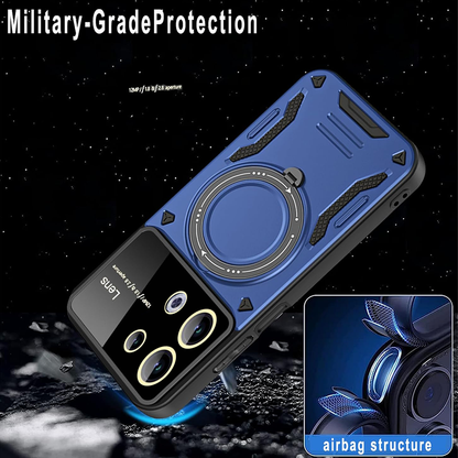 Oppo Reno 13 5G Heavy Duty Rugged Shockproof Camera Lens Protector Phone Cover with Kickstand