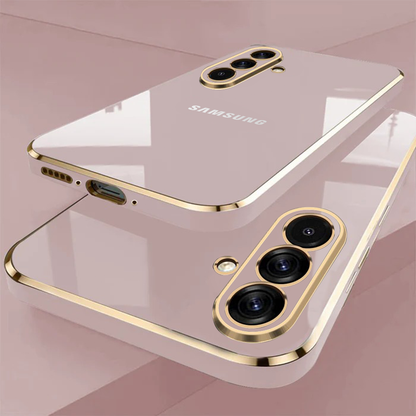 GALAXY A56 5G ULTRA-SHINE GOLD ELECTROPLATED LUXURIOUS  BACK CASE WITH CAMERA PROTECTION