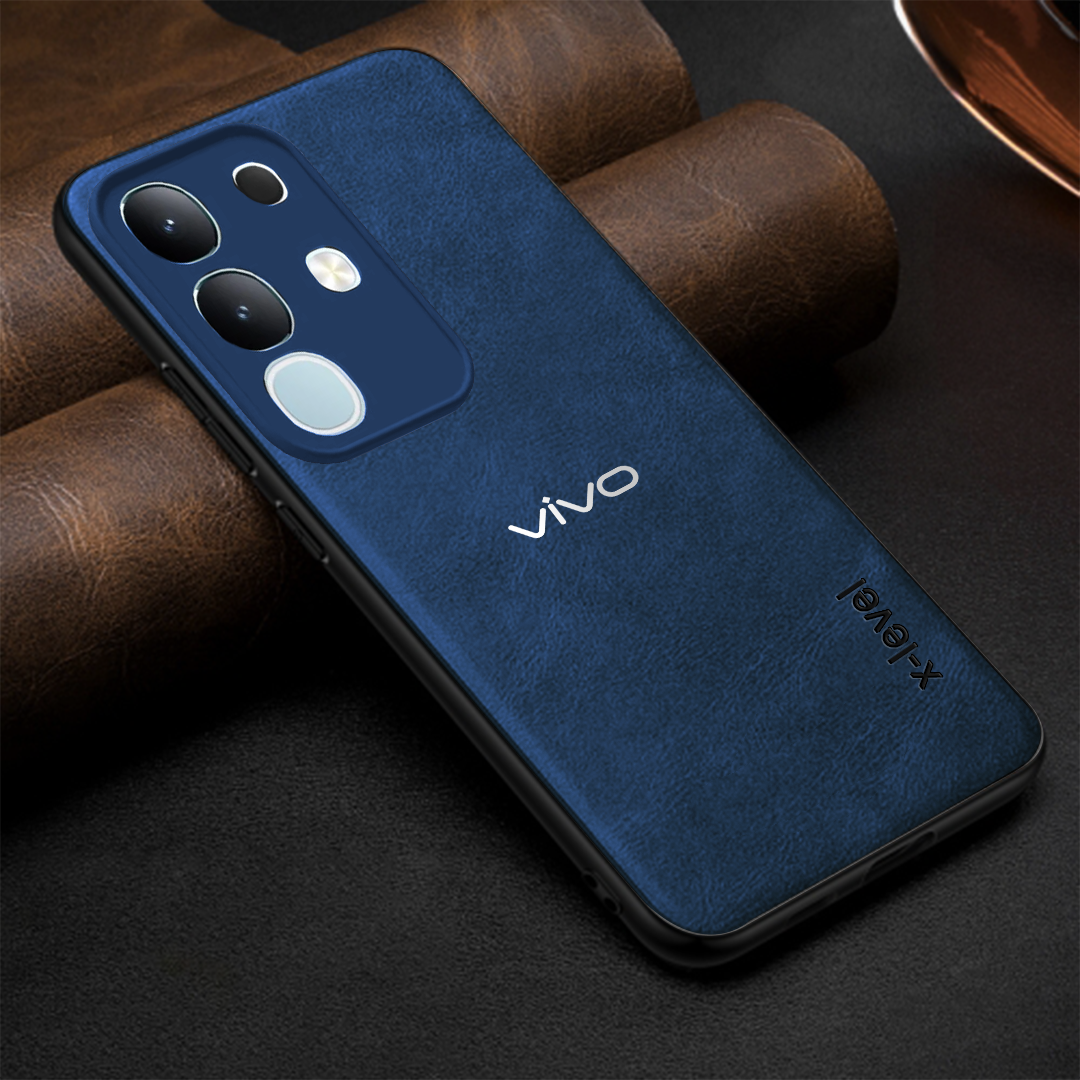 VIVO T4x 5G  Business Style  PU LEATHER PROTECTIVE BACK CASE WITH CAMERA PROTECTION
