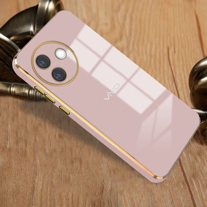 VIVO Y39 5G ULTRA-SHINE GOLD ELECTROPLATED LUXURIOUS  BACK CASE WITH CAMERA PROTECTION