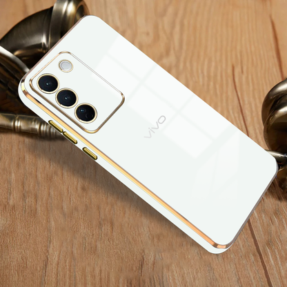 VIVO Y200 5G ULTRA-SHINE GOLD ELECTROPLATED LUXURIOUS  BACK CASE WITH CAMERA PROTECTION