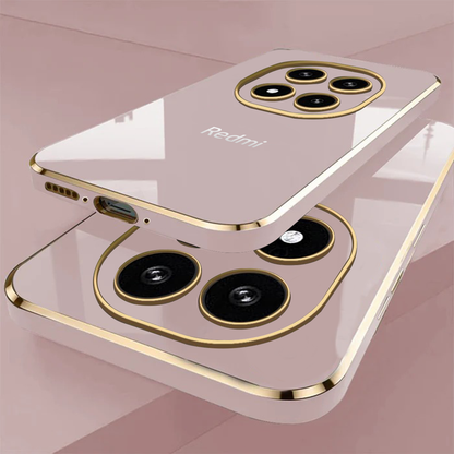 REDMI NOTE 14 PRO 5G ULTRA-SHINE GOLD ELECTROPLATED LUXURIOUS  BACK CASE WITH CAMERA PROTECTION