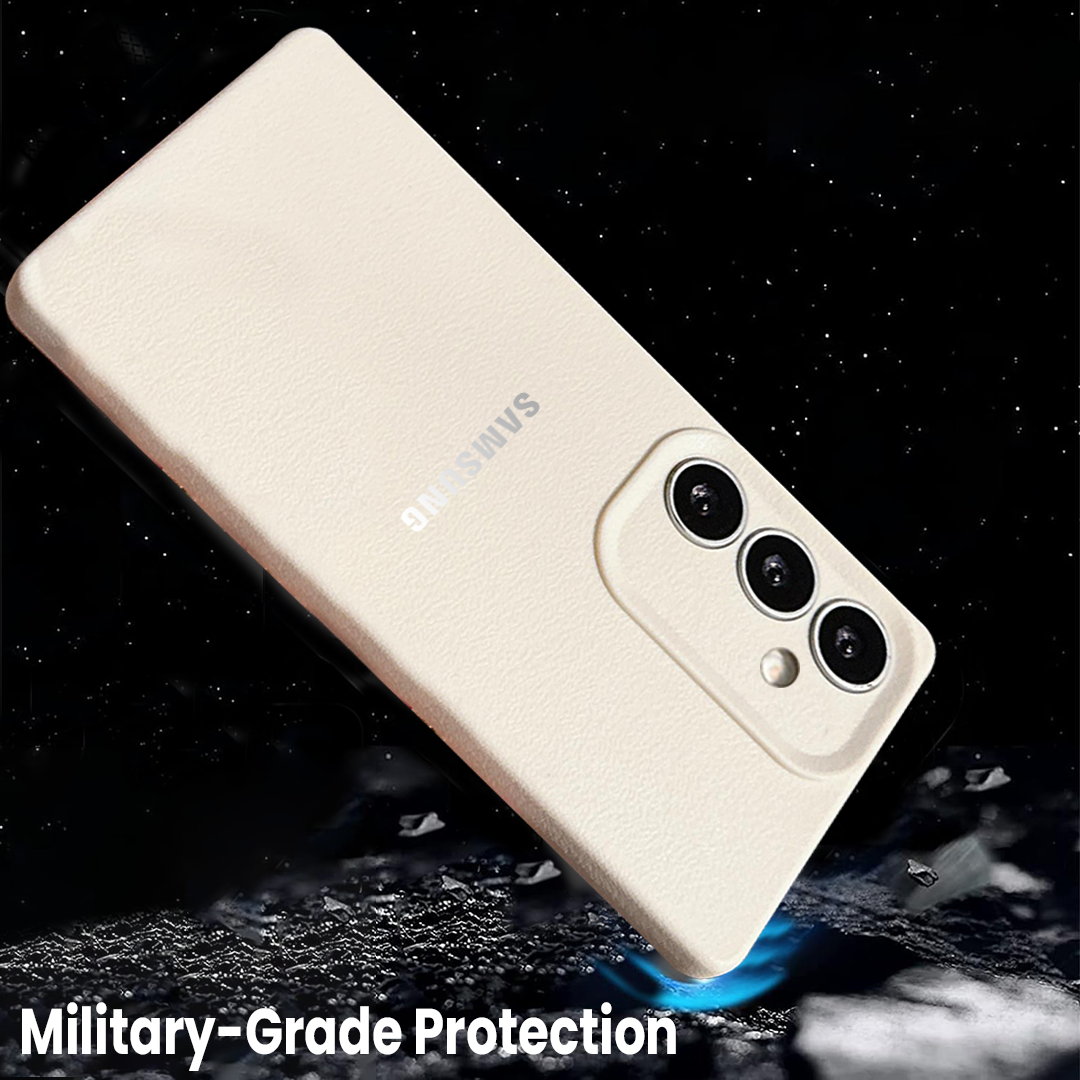 Samsung Galaxy A55 5G Solid Color Leather Texture Matte Phone Back Case