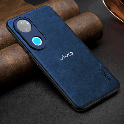 VIVO V50 5G  Business Style PU LEATHER PROTECTIVE BACK CASE WITH CAMERA PROTECTION