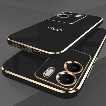 VIVO T2x 5G ULTRA-SHINE GOLD ELECTROPLATED LUXURIOUS  BACK CASE WITH CAMERA PROTECTION