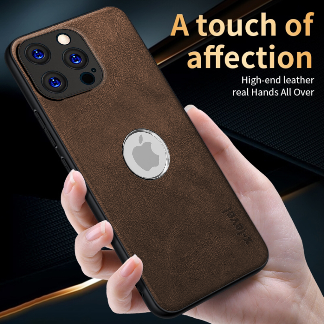 IPHONE 13 PRO 5G Business Style PU LEATHER PROTECTIVE BACK CASE WITH CAMERA PROTECTION