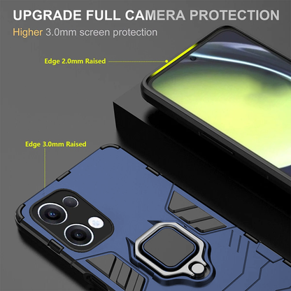 OPPO RENO 13 5G Black Panther Metal Bracket Shockproof Protective Back Case