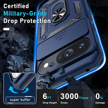 GOOGLE PIXEL 8 5G Armor Military-grade Case With Sliding Camera Cover & 360 Kickstand