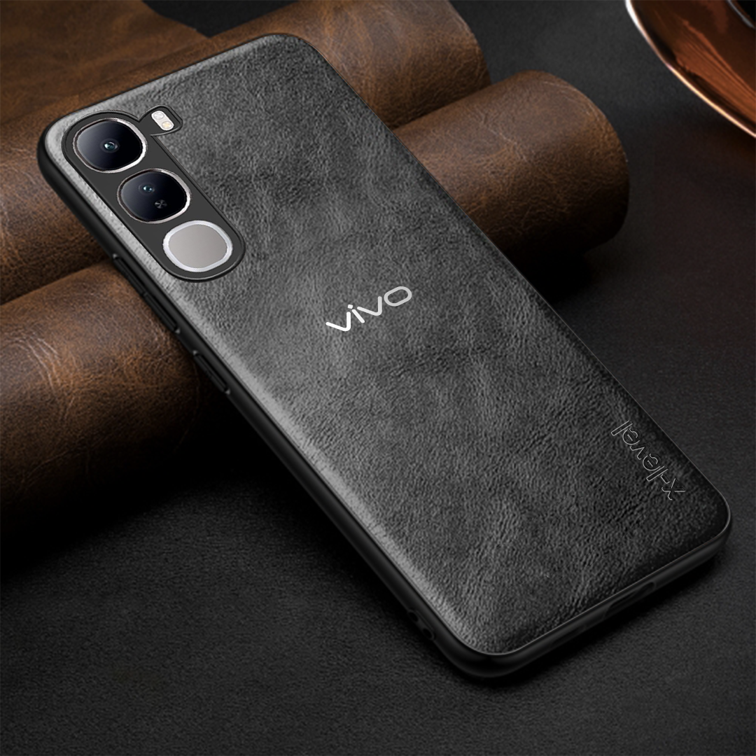 VIVO Y300 5G Business Style PU LEATHER PROTECTIVE BACK CASE WITH CAMERA PROTECTION