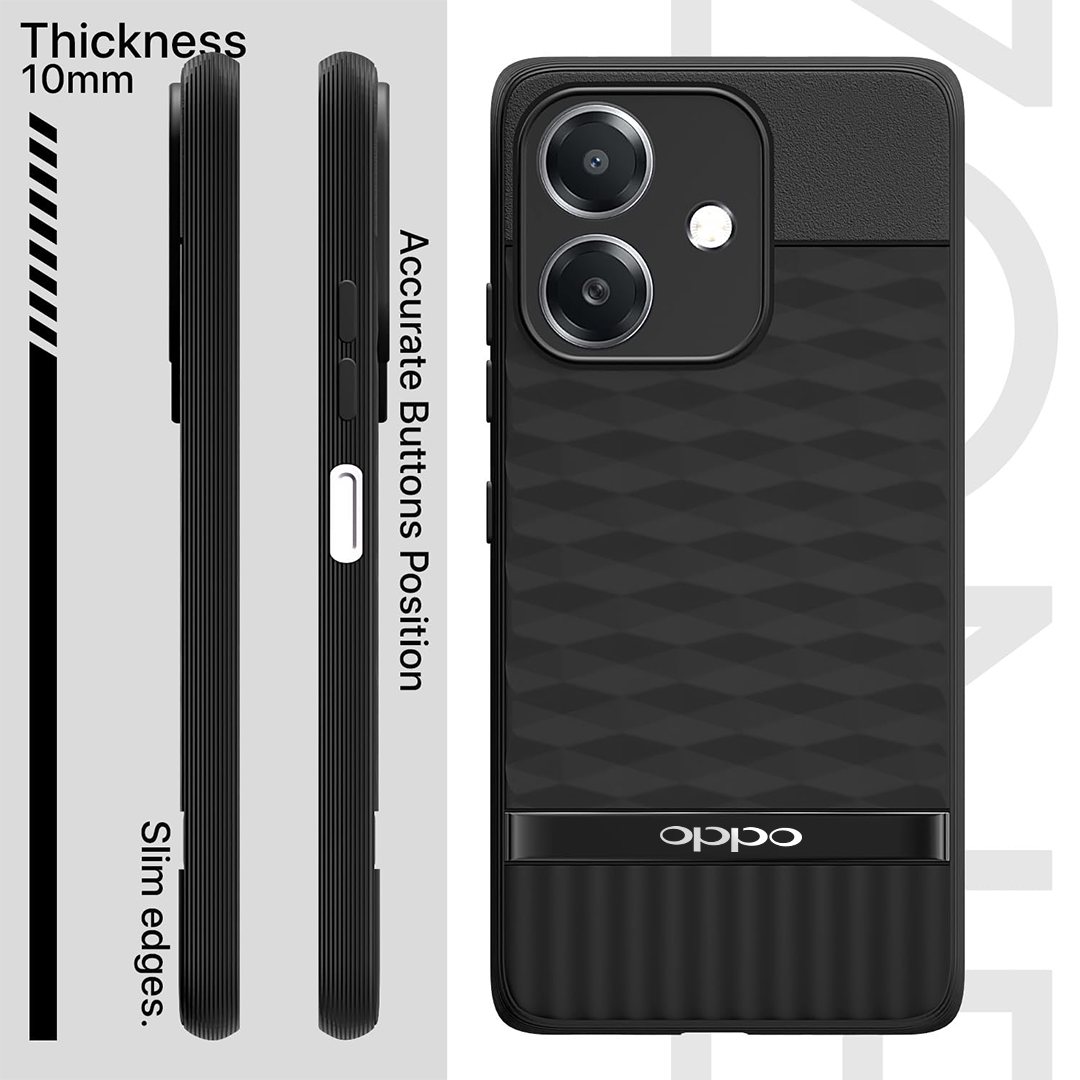 OPPO A3X 5G 3D Hexa Cube Design Drop Protection | Camera Protection TPU Back Case