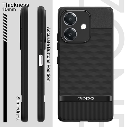 OPPO A3X 5G 3D Hexa Cube Design Drop Protection | Camera Protection TPU Back Case