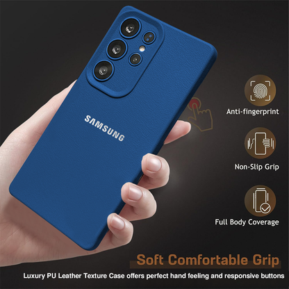 Samsung Galaxy S24 Ultra 5G Solid Color Leather Texture Matte Phone Back Case