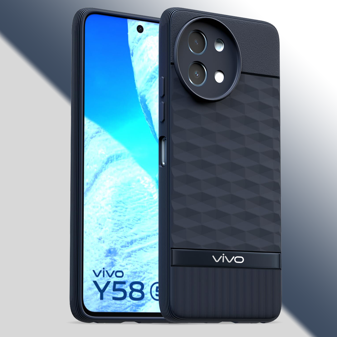 VIVO Y58 5G 3D Hexa Cube Design Drop Protection | Camera Protection TPU Back Case