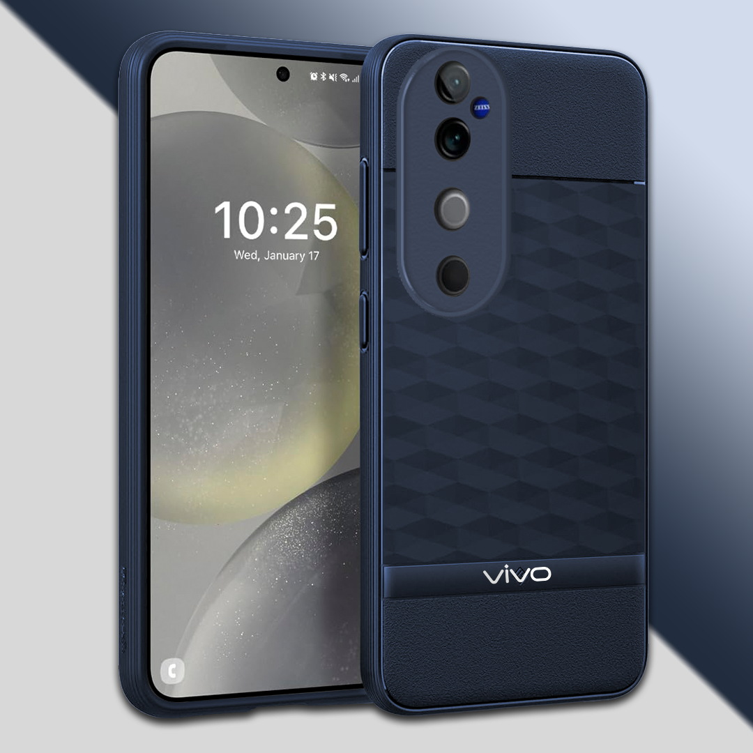 VIVO V40 5G 3D Hexa Cube Design Drop Protection | Camera Protection  TPU Back Case