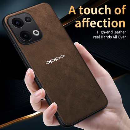 OPPO RENO 13 5G  Business Style  PU LEATHER PROTECTIVE BACK CASE WITH CAMERA PROTECTION