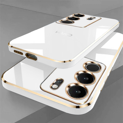 VIVO V29 PRO 5G ULTRA-SHINE GOLD ELECTROPLATED LUXURIOUS  BACK CASE WITH CAMERA PROTECTION