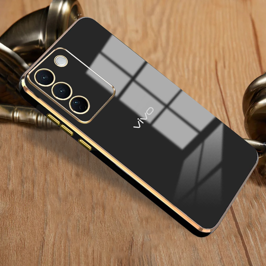 VIVO Y200 5G ULTRA-SHINE GOLD ELECTROPLATED LUXURIOUS  BACK CASE WITH CAMERA PROTECTION