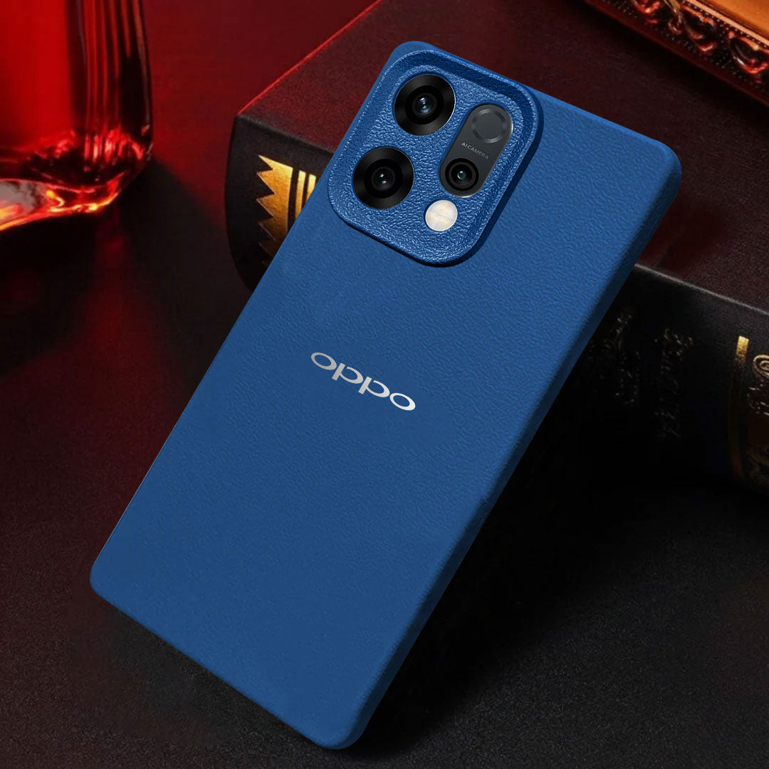 Oppo Reno 14 5G Solid Color Leather Texture Matte Phone Back Case