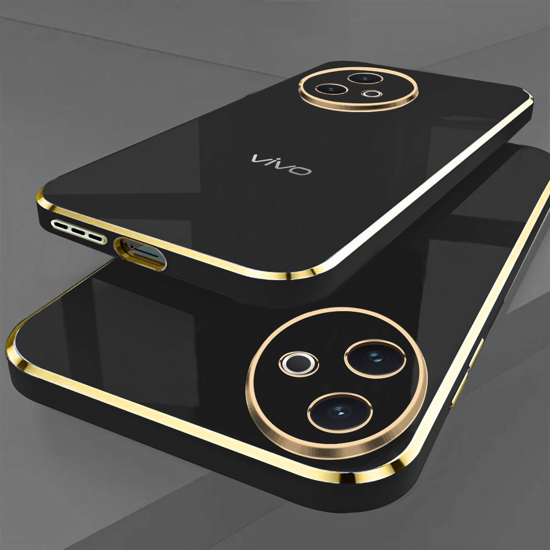 VIVO Y39 5G ULTRA-SHINE GOLD ELECTROPLATED LUXURIOUS  BACK CASE WITH CAMERA PROTECTION