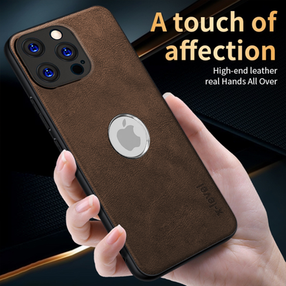 IPHONE 14 PRO 5G Business Style PU LEATHER PROTECTIVE BACK CASE WITH CAMERA PROTECTION