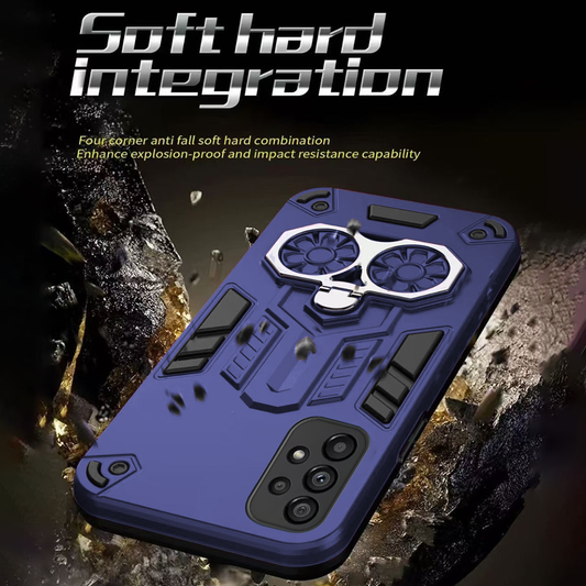 Samsung Galaxy A53 5G Armor knight Series Camera Protection 2 in 1 Shockproof Phone Cover with Kickstand